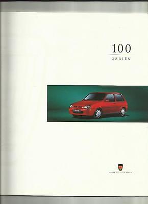 ROVER 100 HATCHINGS,JAMBOREE,SILVERSTONE AND WINDSOR CAR SALES BROCHURE 1995