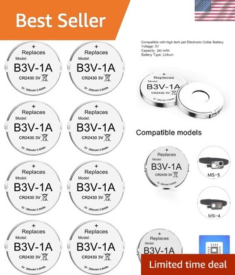 B3V 1A Lithium Replacement Batteries Compatible with High Tech Pet Single Ele...