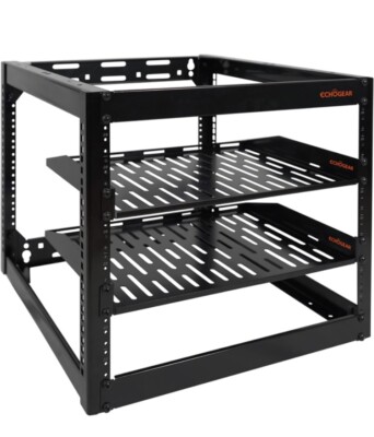 ECHOGEAR 10U Network Rack - Wall Mount -  Includes 2 1U Shelves - Free Shipping