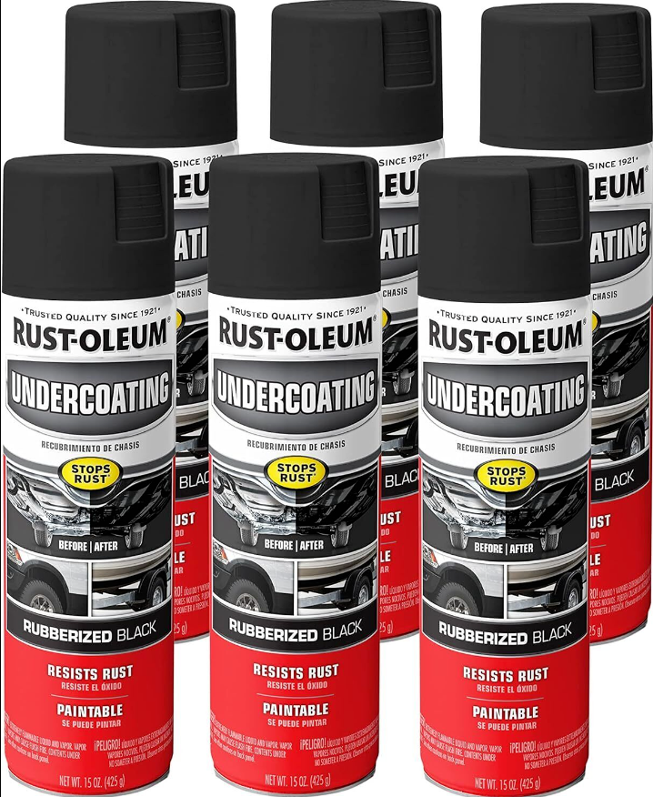 Rust-Oleum 248657 Rubberized Undercoating Spray, Pack of 6