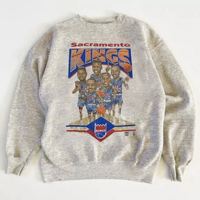 92 Sacramento Kings Caricature NBA Sweatshirt Reprint  AN14861