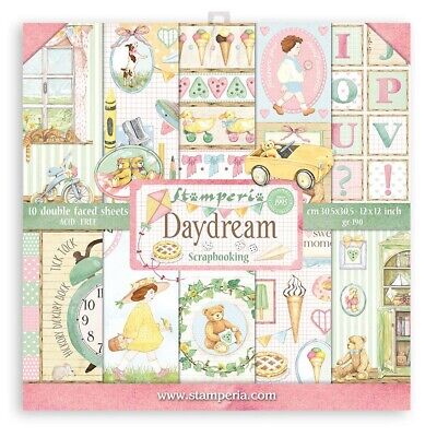 Stamperia Double-Sided Paper Pad 8''X8'' 10/Pkg-Day Dream, 10 Designs/1 Each