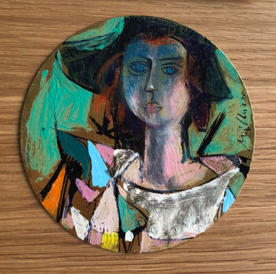 Sebastiano MILLUZZO - Woman Portrait - Vintage Original Painting Signed?