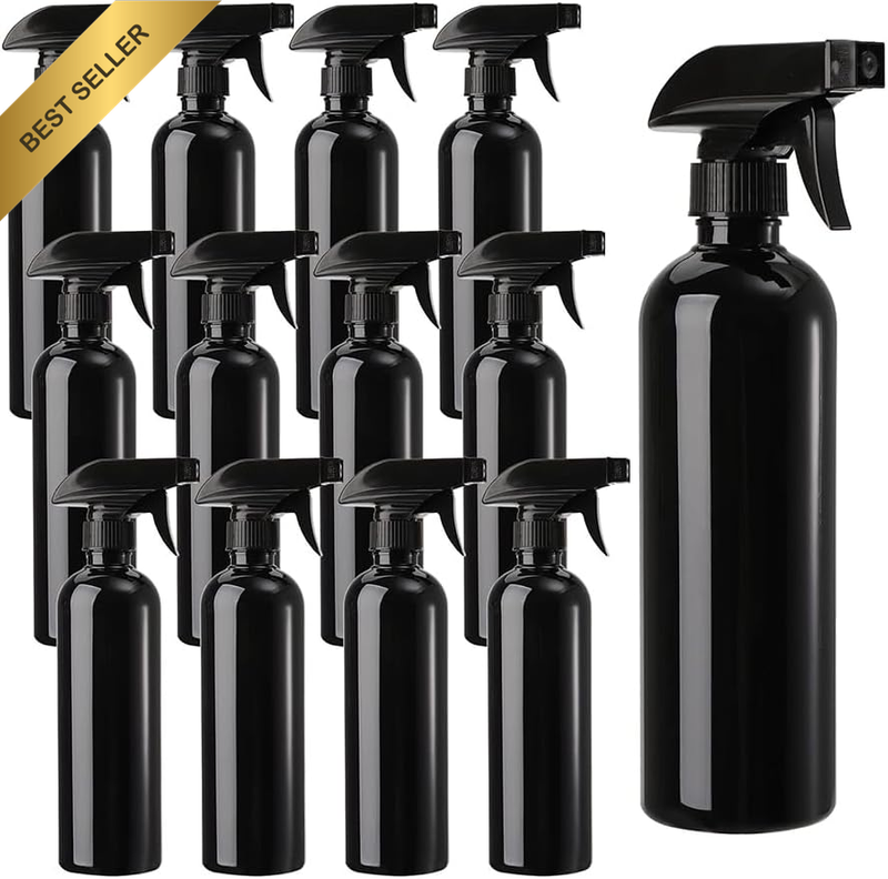 12 Pcs Empty Spray Bottles, 500Ml Cylindrical Spray Bottle, Leak-Proof Sprayers,