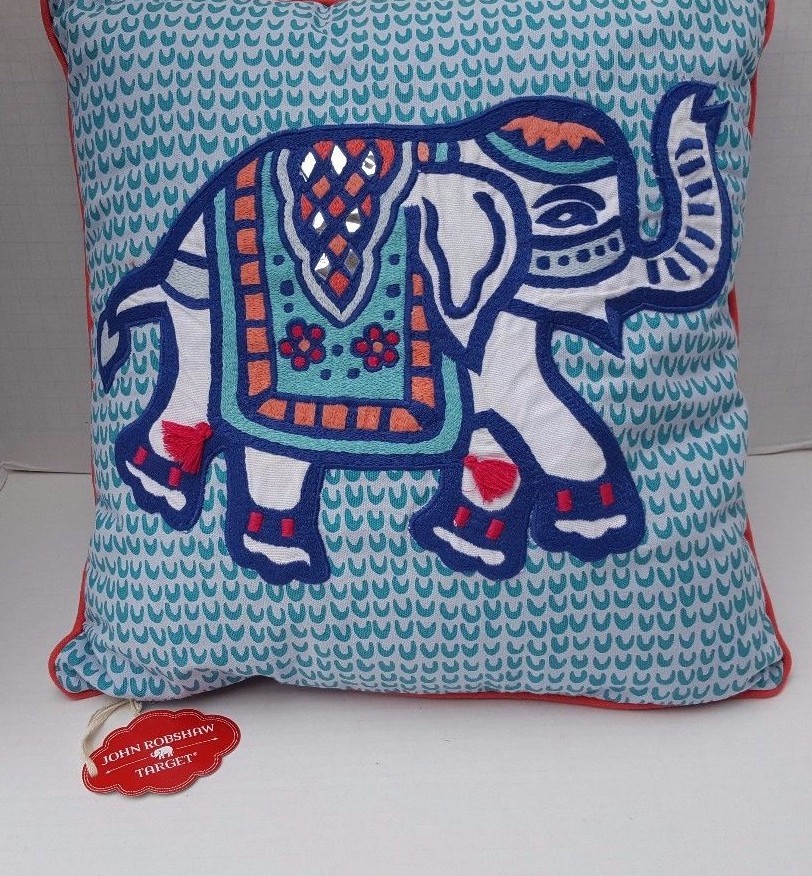 Upc 042075473563 Decorative Pillow John Robshaw Blue White Red