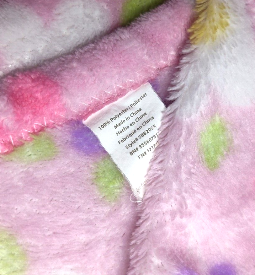 Snugly Baby 123745 Pink Daisy Flower Blanket Soft Fleece Lovey Purple White Girl
