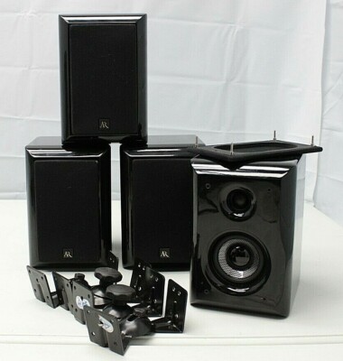AR Acoustic Research HC6 Lot of 4 Speakers w/ Wall Mounts AR Acoustic Research HC6 Lot of 4 Speakers w/ Wall Mounts