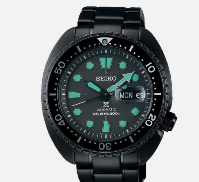 Seiko SRPK43 Prospex King Turtle Automatic Watch 200m Black Dial Box Tags Papers