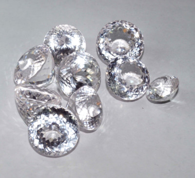 Natural White Sapphire 220 Ct Round Cut AGL Certified Loose Gemstone Lot