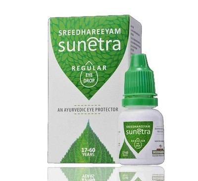 3 Pack Sreedhareeyam Sunetra Herbal Eye Drops – Dryness & Redness Care