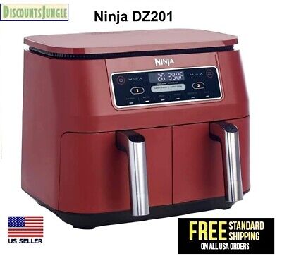 ninja dz201 foodi 6 in 1 2 basket air fryer with dualzone technology 8 quart 303268712835