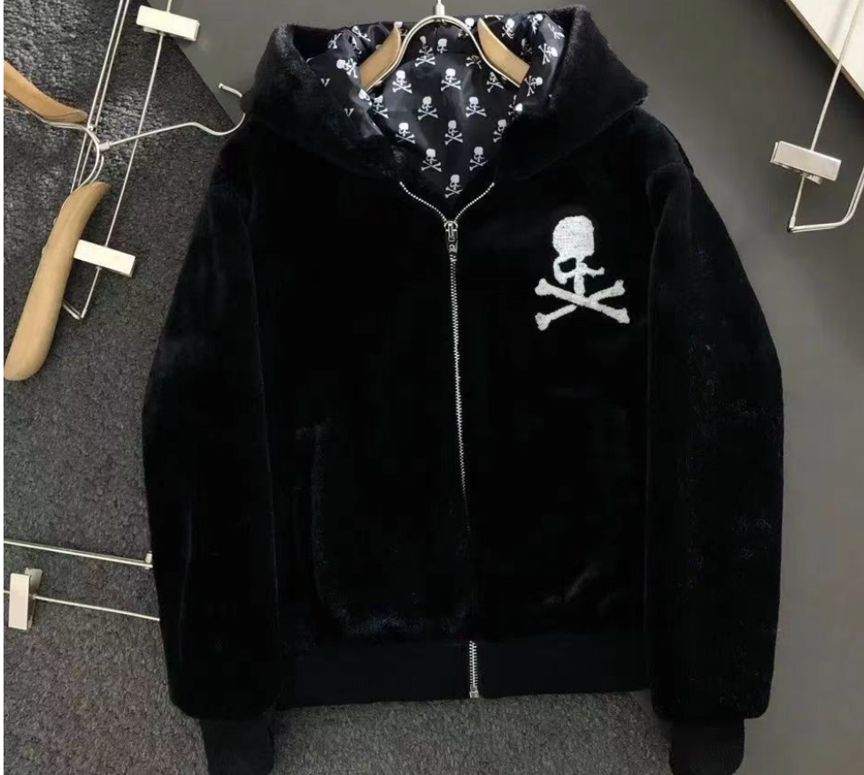 NJNJGO Rhinestone Skeleton Jacket for Men Women, Glitter