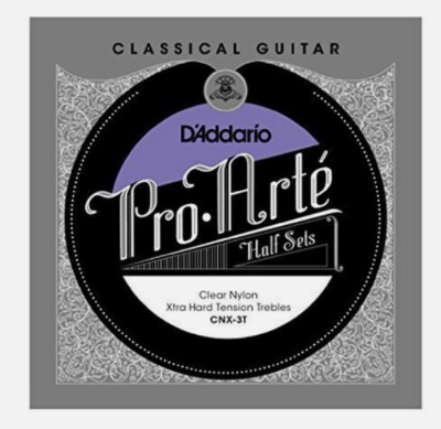 Pro-Arte Clear Nylon Classical Guitar Half Set Extra Hard Tension CNX-3T
