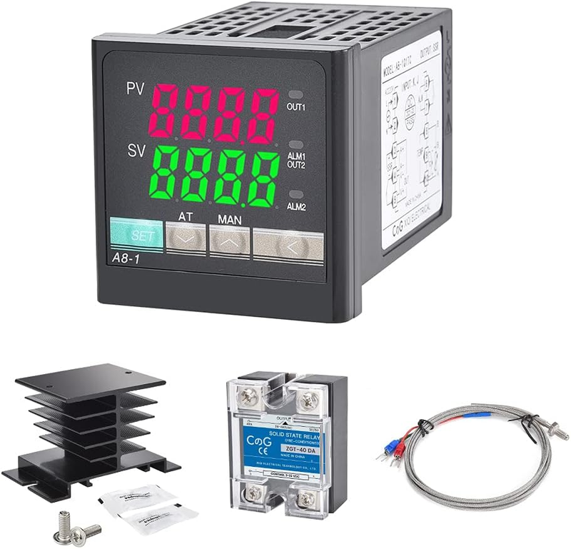 PID Temperature Controller Kit for  AC 100-240V SSR 40DA K Type