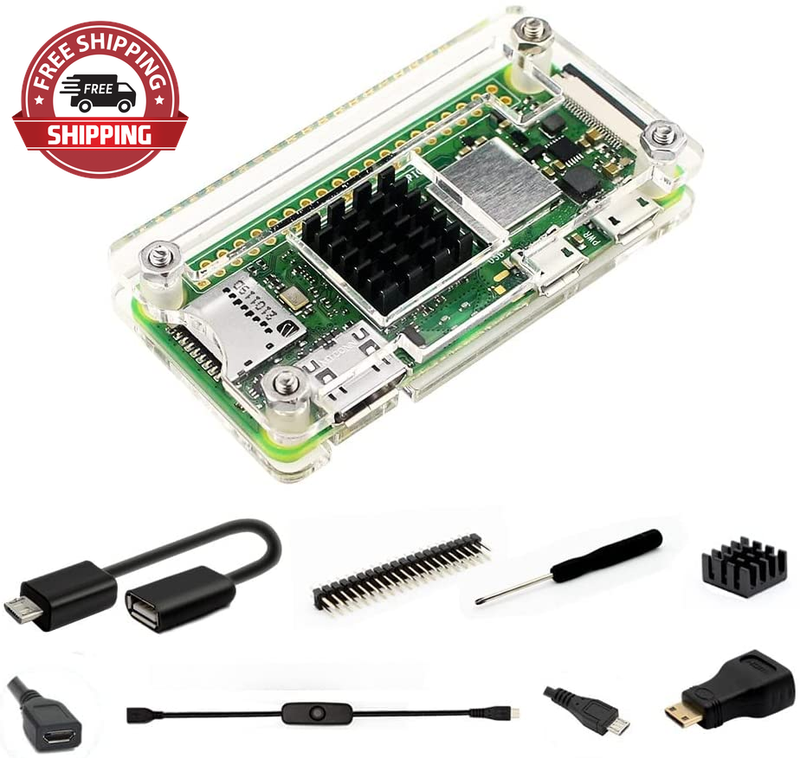 Zero Case, Case For Raspberry Pi Zero 2 W, With Heatsink, Hdmi Adap