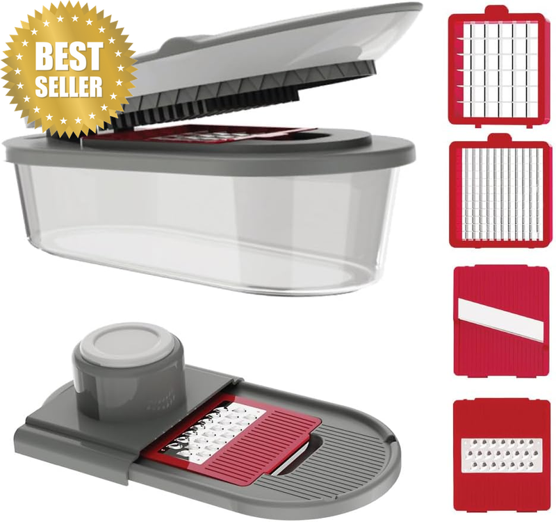 Vegetable Chopper and Mandoline Slicer for Kitchen Cuts 18X Faster, Come with 4