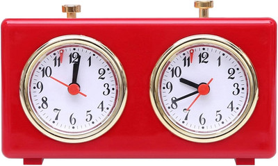 Retro Analog Chess Clock Timer - Wind-Up Mechanical Chess Clock with Large Easy-