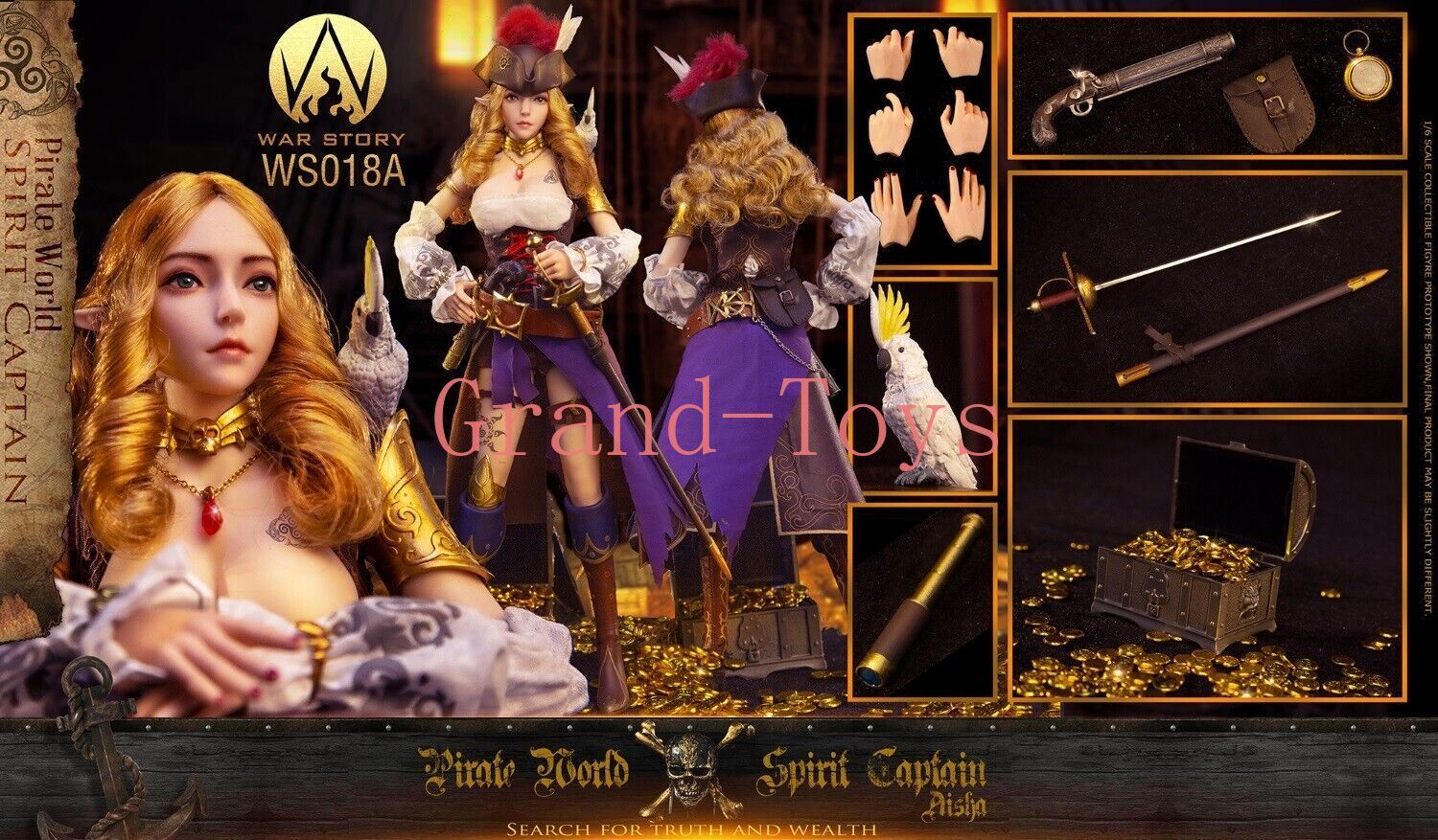 WAR STORY 1/6 エルフ キャプテン エルサ  WS018A 1/6 War Story WS018A Caribbean Pirate Elf Captain Elsa
