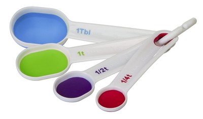 Progressive International 369BE Flexible Measuring Spoons, Set of 5 Includes ...