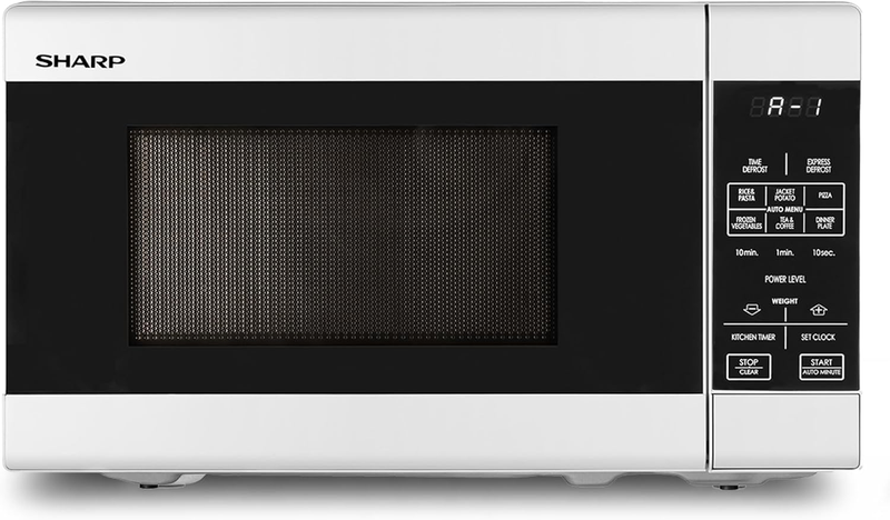 R211DW 20L Compact Microwave, 750W with 6 Auto Menus, Time & Express Defrost, for Reheating Cooking Snacks, White