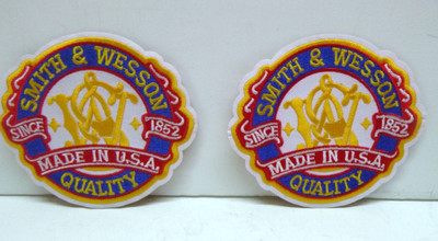 2-SMITH & WESSON FIREARMS VEST PATCH IRON ON -or- SEW ON 3.5''X 4''