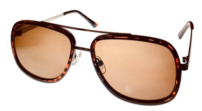 Timberland Tortoise Mens Plastic Square Aviator Sunglass, Brown Lens TB7212 52E