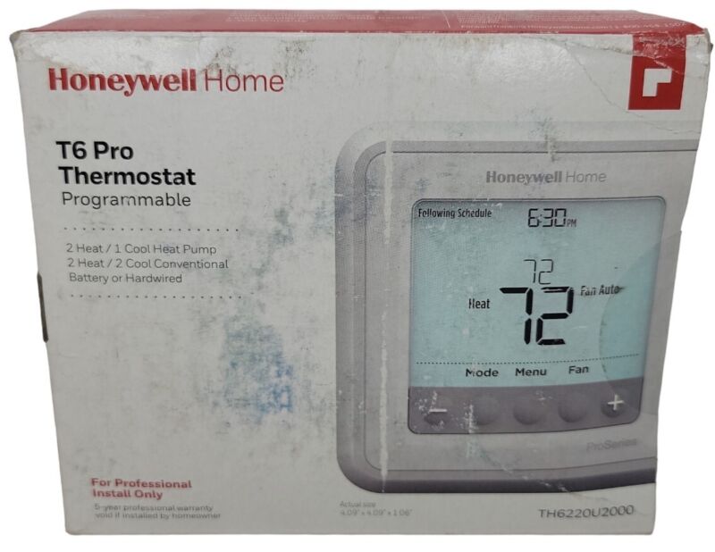 Honeywell TH6220U2000 New in Sealed Box T6 Pro Programmable Trade Thermostat