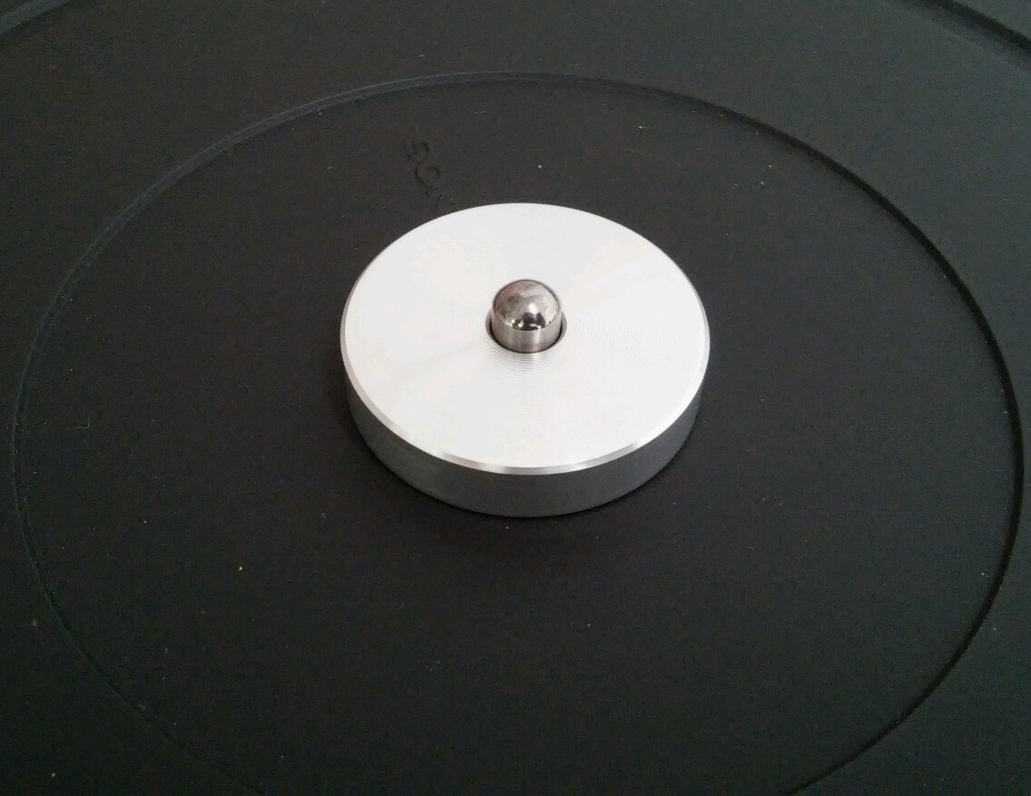 45 RPM Spindle Adapter Polishished Aluminum