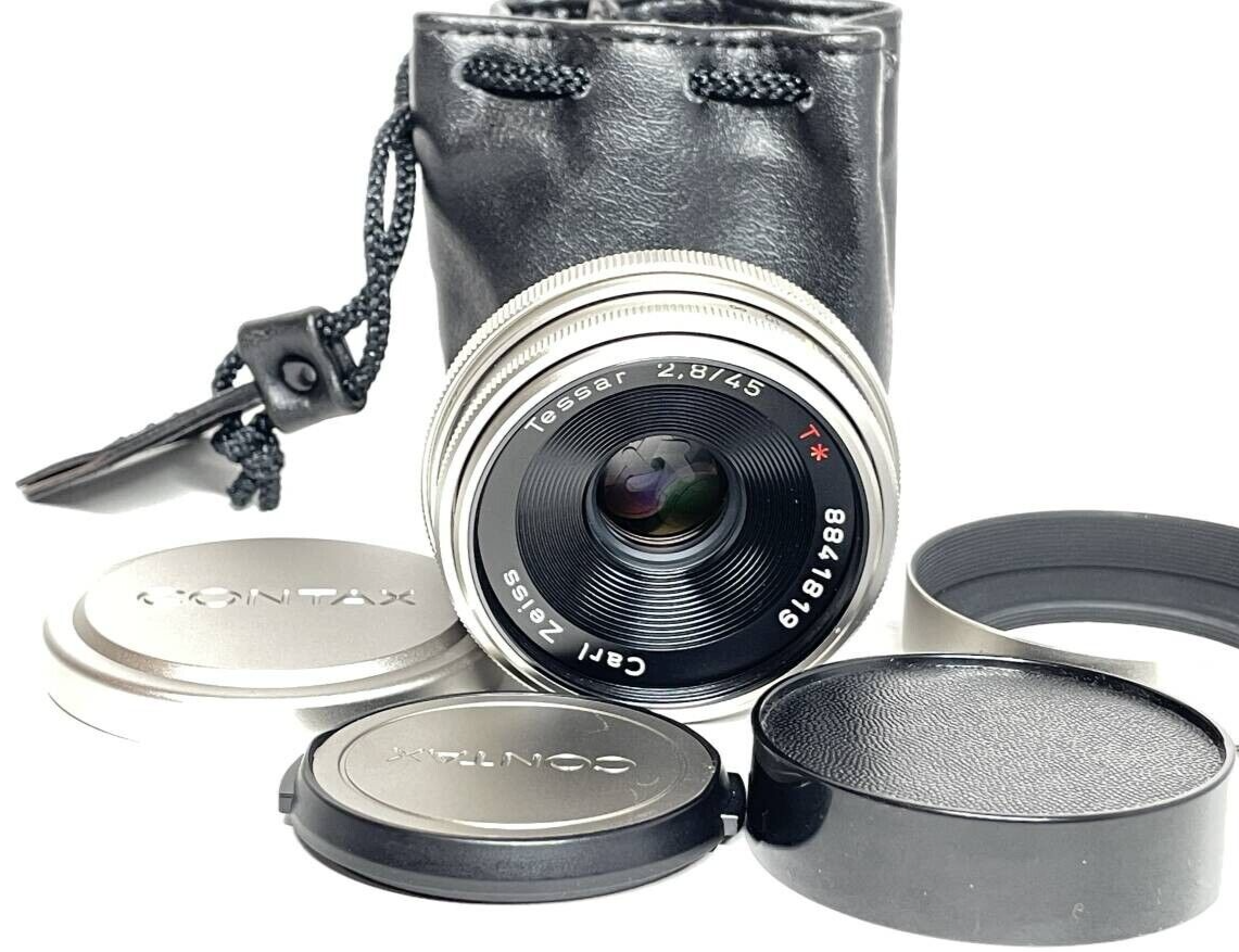 限定値引❗️美品CONTAX CarlZeiss Tessar45mmf2.8 MINT Contax Carl Zeiss Tessar T* 45mm F2.8 MMJ 100 Jahre