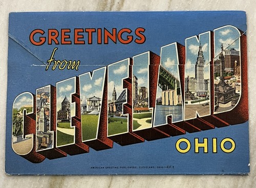 Vintage Postcard Booklet Cleveland Ohio Greetings 18