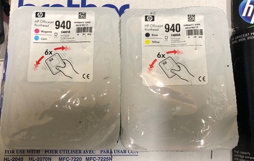 Lot HP 940 Officejet Printhead C4901A C4900a Magenta/Cyan Yellow/Black EXPIRED
