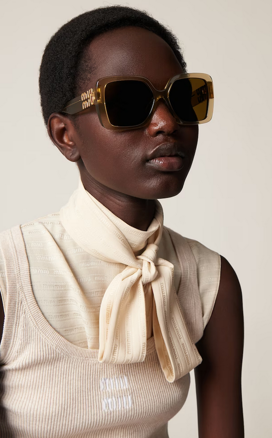 Pre-owned Miu Miu Brand 2024 Miu-miu Women Sunglasses Mu 10ys 11m-01t Authentic Italy Frame S In Brown