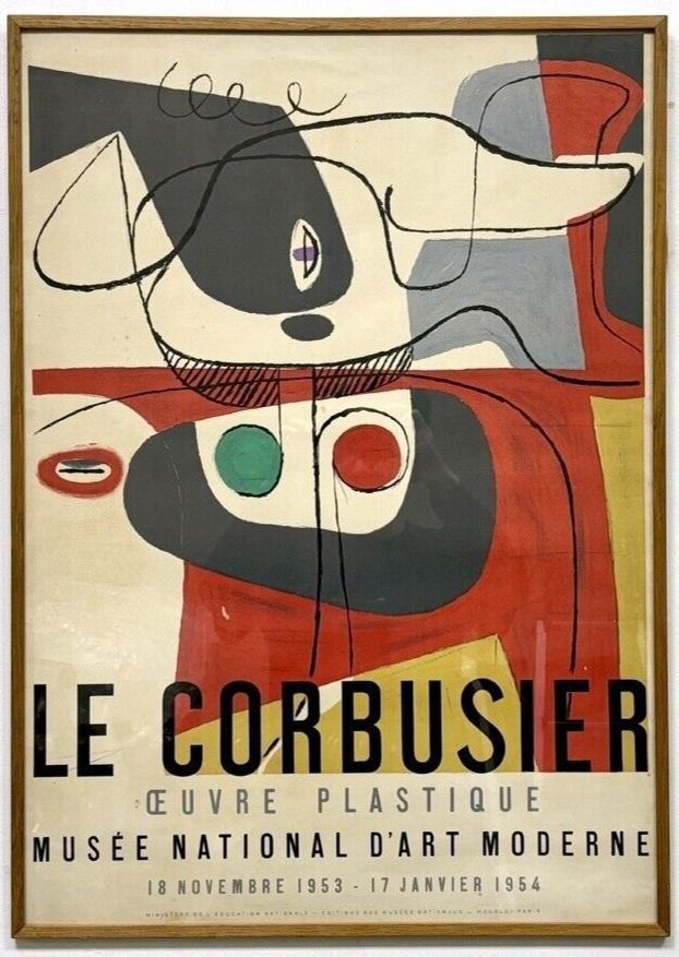 Le Corbusier 1954 Vintage Exhibition Poster Original