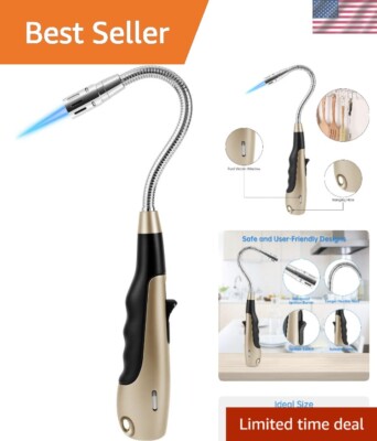 Premium Windproof Jet Flame Lighter - Gold Butane Torch with Quality Assurance