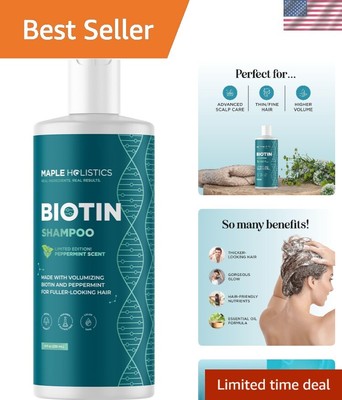 Volumizing Biotin Shampoo for Thinning Hair - Thin Hair Shampoo with Peppermi...