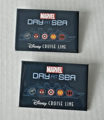 DCL Disney Cruise Line Marvel Day At Sea 2 pin Button lot - Disney Vacation Club