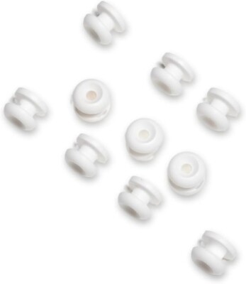 10 WHITE Stayput Knobs, for Canvas Boat Cover, Bungee Shock Cord Loops Tie Down