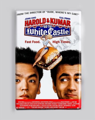HAROLD & KUMAR GO TO WHITE CASTLE (2004) - 2'' x 3'' MOVIE POSTER MAGNET (comedy)