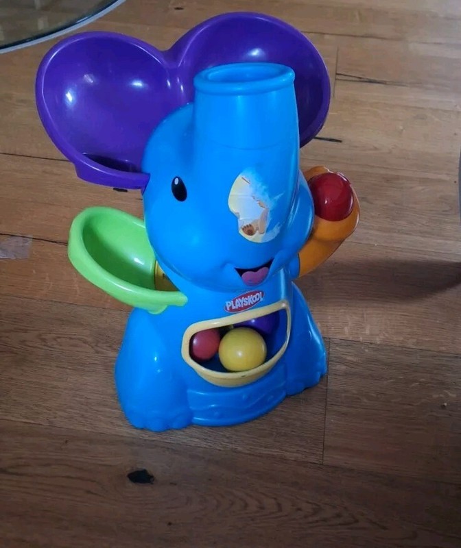 Playskool Kullerfant Elefant Pustet BÃ¤Lle AktivitÃ¤T Baby Kleinkinder Spielzeug