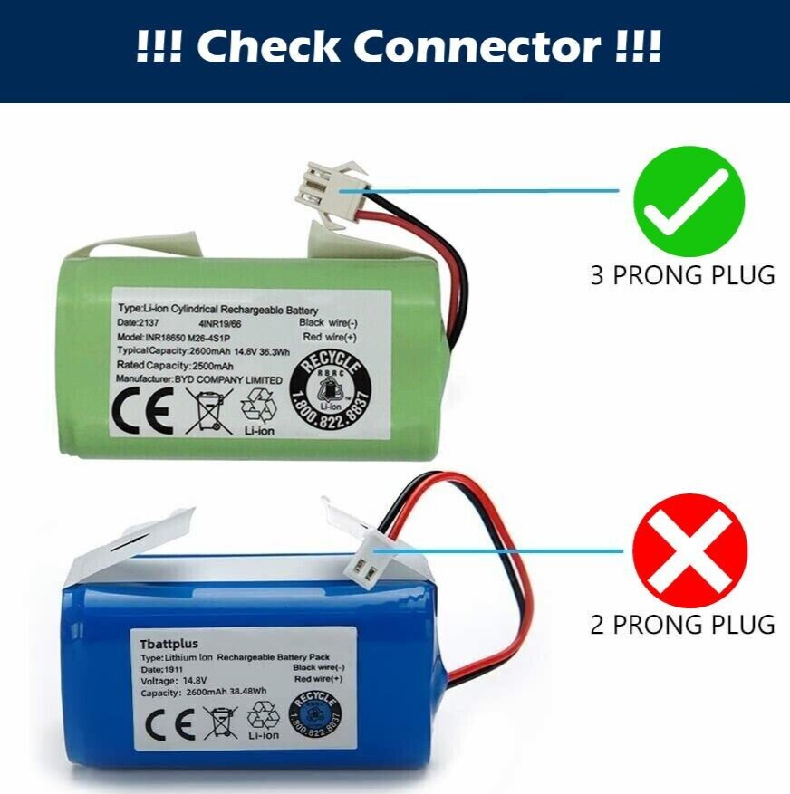 Original Ecovacs Deebot DN622.31, DC3G DO3G DO3G.11 Recargeable Li-Ion Battery