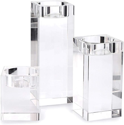 S Crystal Tea Light Votive Candlestick Glass Holder Set Of 3 Ownmy