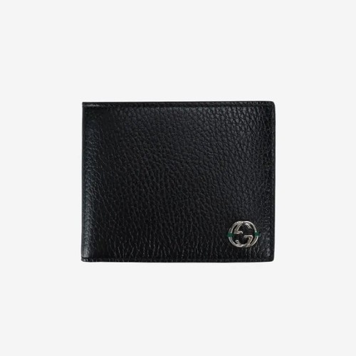 ①GUCCI Tri-Fold Wallet Interlocking G Gucci Trifold Wallet Soho Interlocking Gg Leather Logo