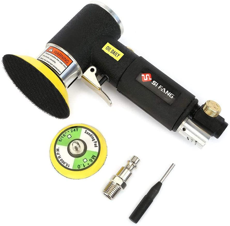 SI FANG 2'' 3'' Mini Orbital Air Sander High Speed Random Or