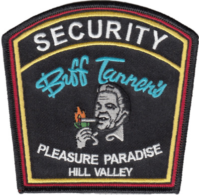 BIFF TANNEN'S PLEASURE PARADISE SHOULDER PATCH: Security, Back to the Future ...