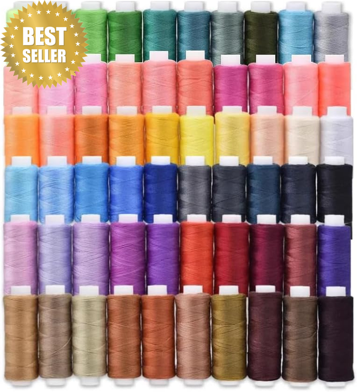 60 Colors Sewing Thread Assortment Coil,  Polyester 250 Yards per Spools All Pur