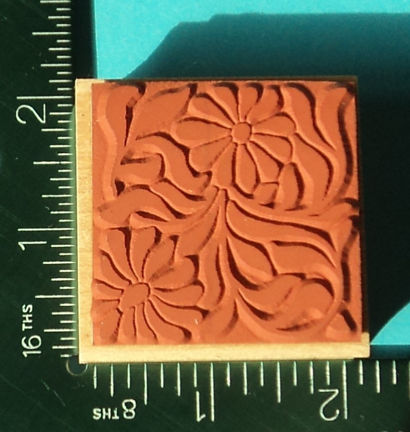 PRISM PRINT Background Rubber Stamp by Hero Arts  Flowers Leaves