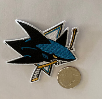 San Jose Sharks Embroidered Iron On Patch 3'' x  2 7/8'' Awesome!