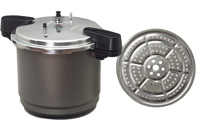 F0732-2 Pressure Canner and Cooker/Steamer, 12-Quart, Black by