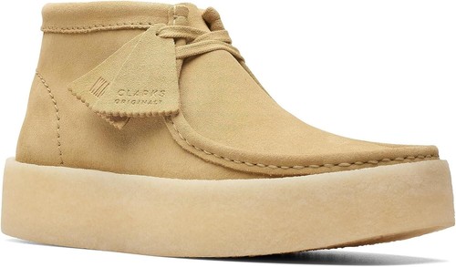 Pre-owned Clarks Mens Wallabee Cup Boot In Maple Suede