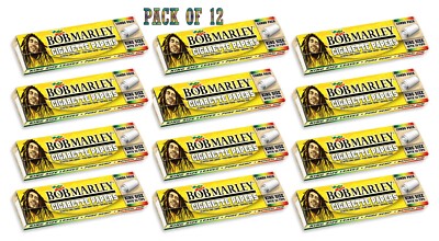 Pack of 12 Bob Marley Pure Hemp King Size Combo Rolling Paper - 33 with Tips